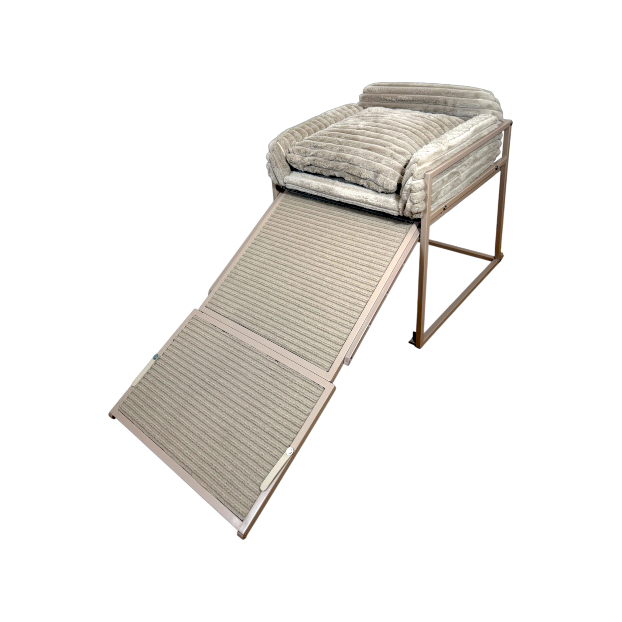 Elevated Pet Chair with Built-In Ramp – Cozy Dog Seat for Home, Office & Bedside