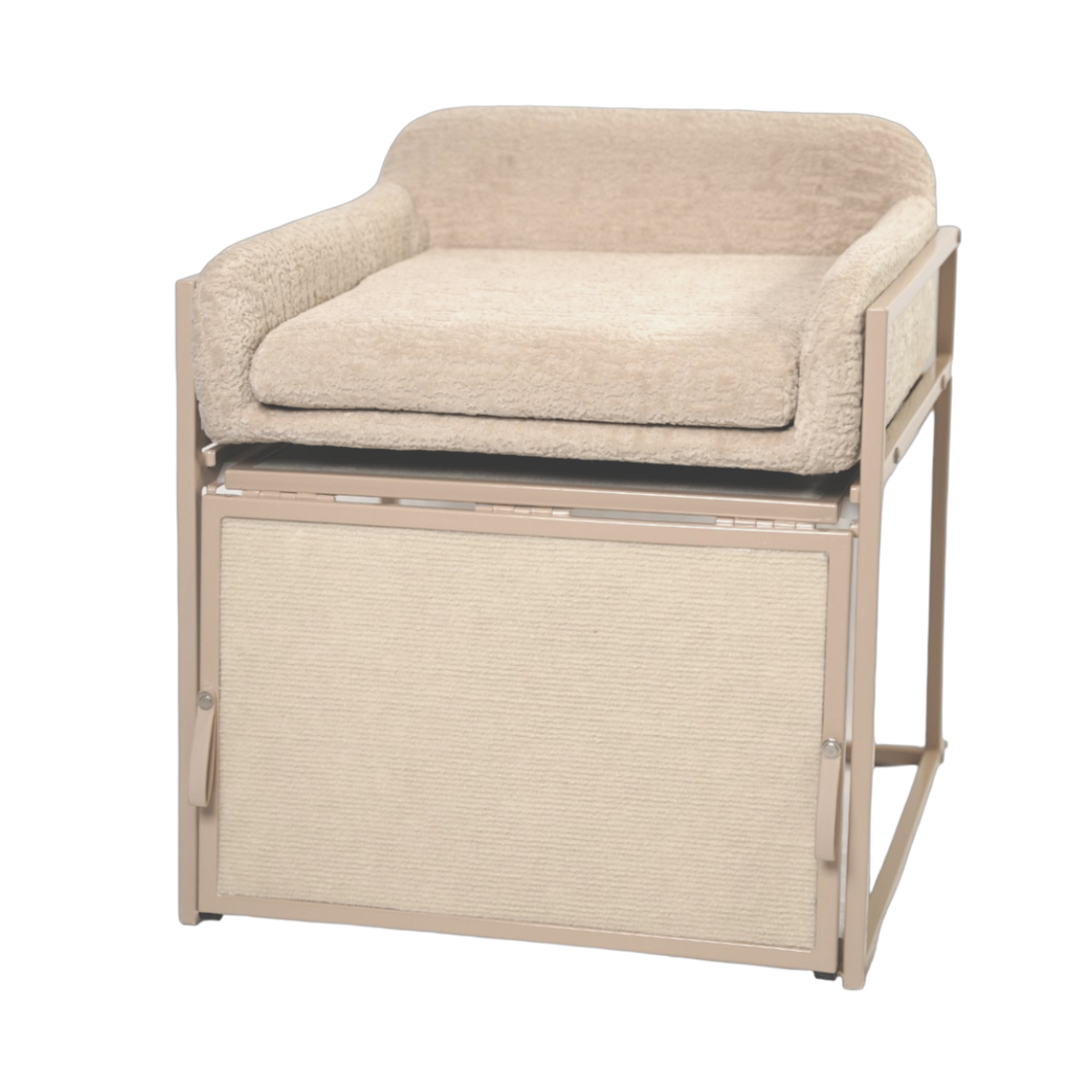 Elevated Pet Chair with Built-In Ramp – Cozy Dog Seat for Home, Office & Bedside