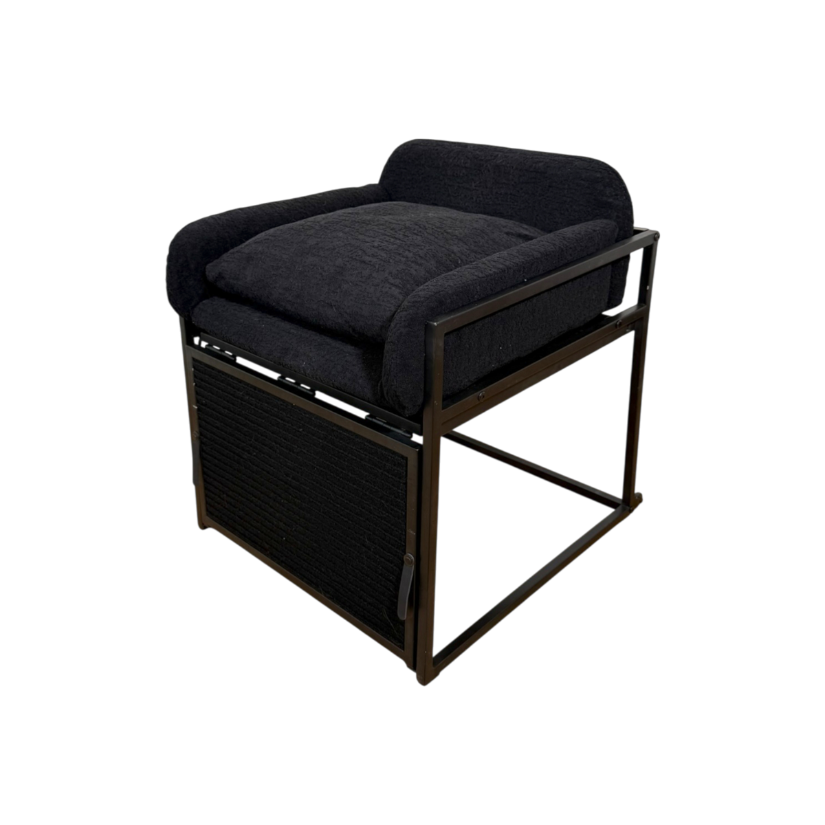 Elevated Pet Chair with Built-In Ramp – Cozy Dog Seat for Home, Office & Bedside