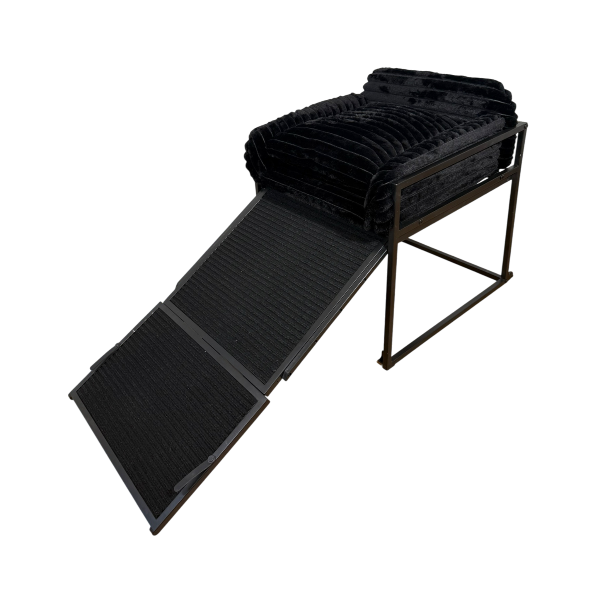 Elevated Pet Chair with Built-In Ramp – Cozy Dog Seat for Home, Office & Bedside